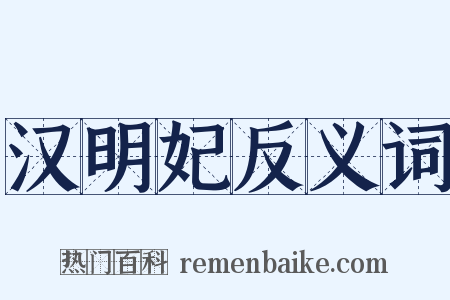 汉明妃反义词是什么意思的图片